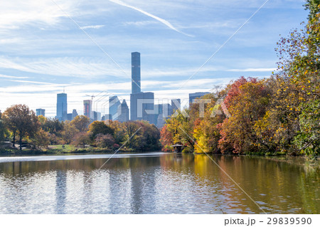 Views of middtown from The Lake In central Park Views of middtown from The Lake In central Park 29839590