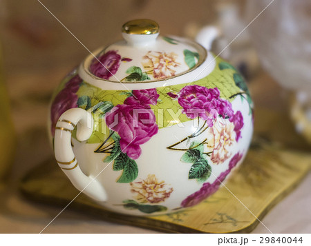 Beautiful sugar bowl on the table 29840044