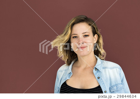 Caucasian Lady Cheerful Casual Concept 29844634