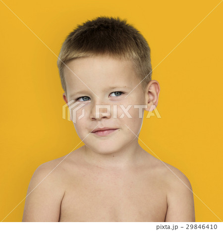 Caucasian Little Boy Bare Chested Smiling Caucasian Little Boy Bare Chested Smiling 29846410
