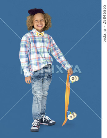 Young Boy Skateboarder Smile Hipster Young Boy Skateboarder Smile Hipster 29846865