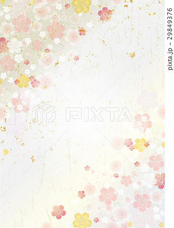 桜 舞い散る 和柄 のイラスト素材