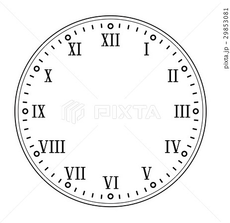 Clock Face With Roman Numeralsのイラスト素材 29853081 Pixta