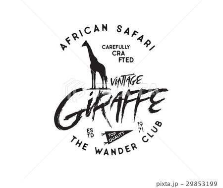 Hand drawn vintage wild animal badge. Included 29853199