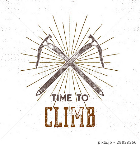Vintage adventure label. Time to climbing 29853566