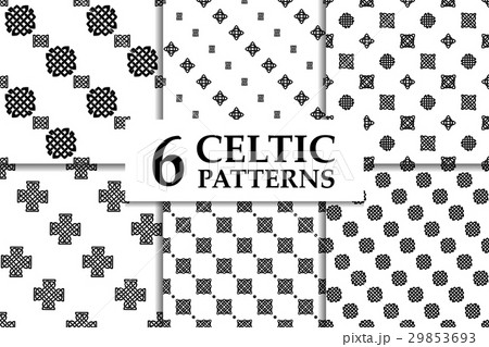 Celtic knot seamless pattern set 29853693