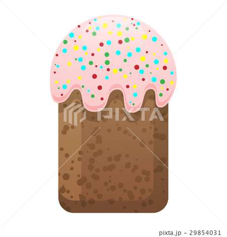 Easter Cake with Pink Creamy Top Illustration Easter Cake with Pink Creamy Top Illustration 29854031