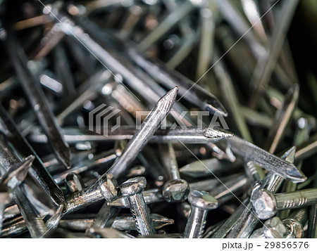 Macro shot of iron nails Macro shot of iron nails 29856576