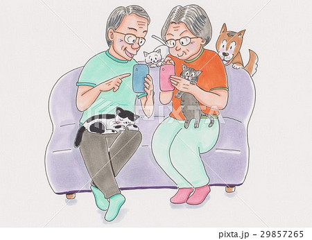 仲良くスマホ 29857265