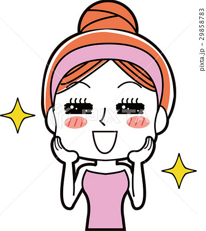 もち肌の女性のイラストのイラスト素材 もち肌の女性のイラストのイラスト素材