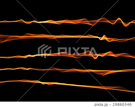 Set of abstract red smoke fire brushes over black 29860346