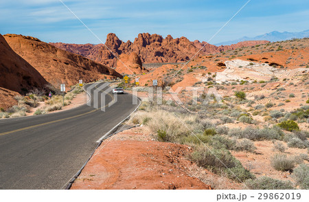 Road among sandstone rock in Valley of Fire Road among sandstone rock in Valley of Fire 29862019