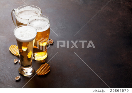 Lager beer and snacks Lager beer and snacks 29862679
