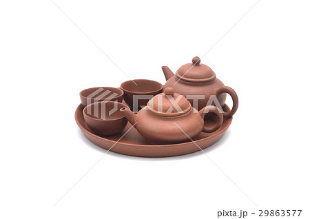 Closeup of Tea set on a white background Closeup of Tea set on a white background 29863577
