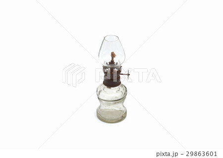 Old dusty oil lamp isolated on white background Old dusty oil lamp isolated on white background 29863601