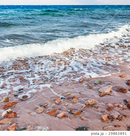 Gulf of Aqaba coast on Red Sea in winter morning 29863891