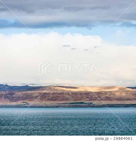 view of Dead Sea and Jerusalem on winter sunrise 29864061