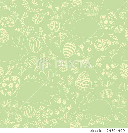 Floral pattern Easter bunny, eggs seamless texture Floral pattern Easter bunny, eggs seamless texture 29864900
