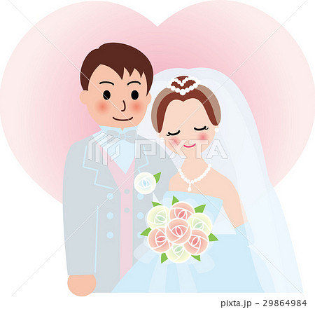 結婚　新郎新婦　ハート 29864984