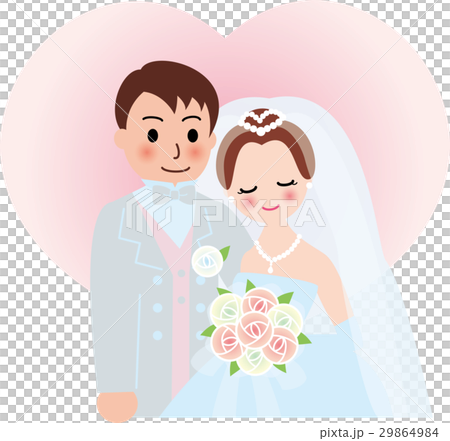 結婚　新郎新婦　ハート 29864984