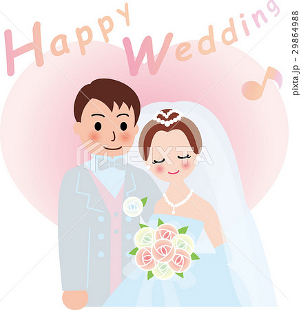Happy Wedding 　新郎新婦　ハート 29864988