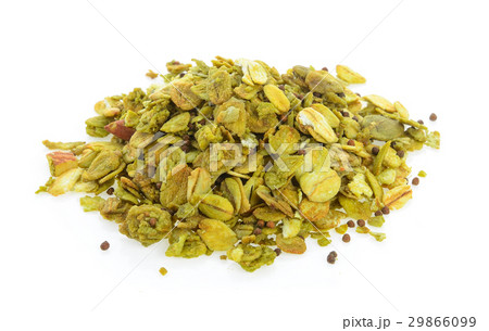 granola cereals on white background. 29866099