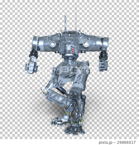 戦闘ロボットのイラスト素材