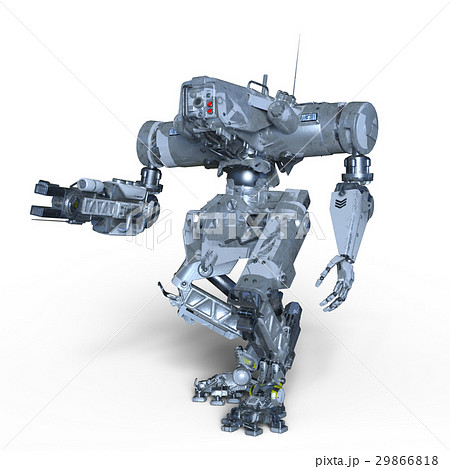 戦闘ロボットのイラスト素材
