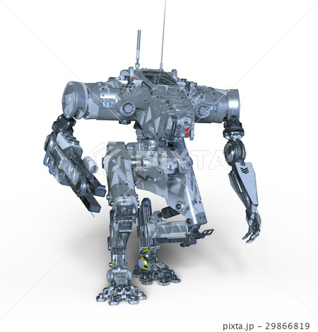 戦闘ロボットのイラスト素材