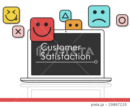 Customer evaluation feedback smiley emoticons 29867220