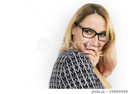 Woman Cheerful Studio Portrait Concept Woman Cheerful Studio Portrait Concept 29869998