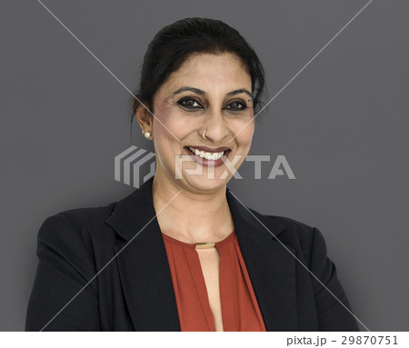 Woman Cheerful Studio Portrait Concept Woman Cheerful Studio Portrait Concept 29870751