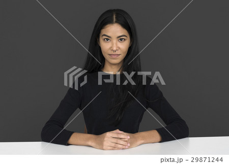 Young woman casual studio portriat in crop-top Young woman casual studio portriat in crop-top 29871244