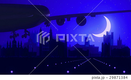 Cambridge  England Airplane Landing Skyline Blu 29871384