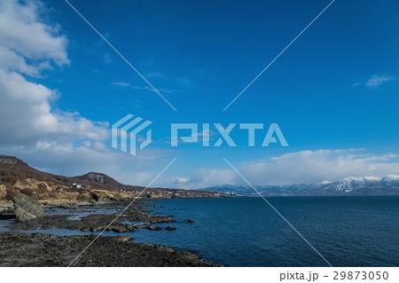 兜千畳敷岩とニセコ連峰(泊村) 兜千畳敷岩とニセコ連峰(泊村) 29873050