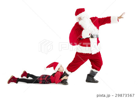 girl with santa claus merry christmas concept girl with santa claus merry christmas concept 29873567