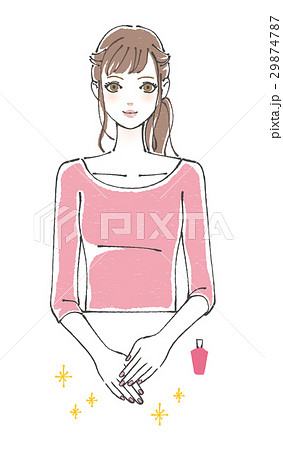 ネイルをしたかわいい女性 29874787