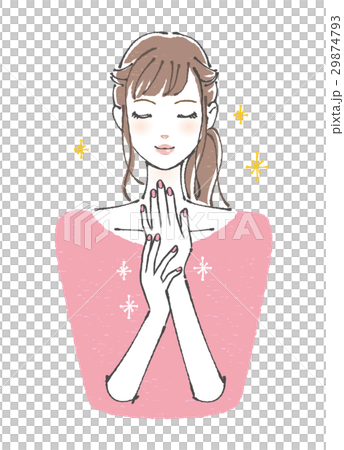 A woman in a nailed ponytail ties up A woman in a nailed ponytail ties up 29874793