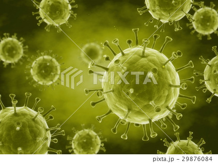 3D rendering Virus closeup 3D rendering Virus closeup 29876084