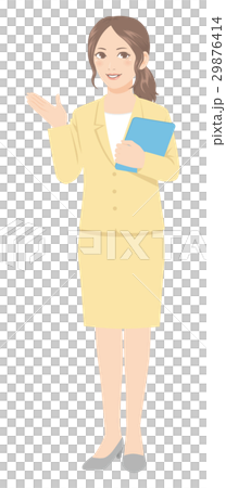 Female whole body of beige suit Female whole body of beige suit 29876414