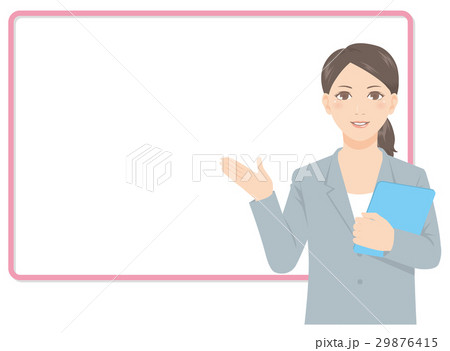 スーツの女性 ホワイトボード  29876415