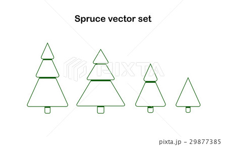 Various green Christmas trees with snow. Various green Christmas trees with snow. 29877385