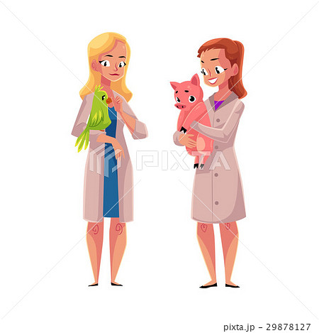 Female veterinarians, vets in medical coats Female veterinarians, vets in medical coats 29878127