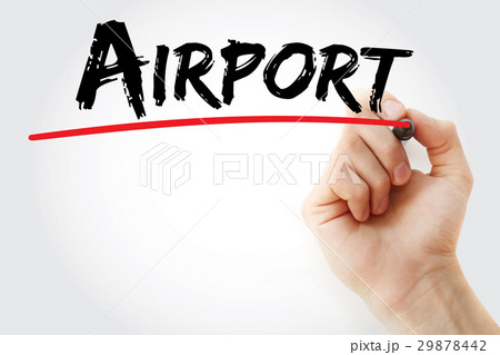 Hand writing Airport with marker Hand writing Airport with marker 29878442