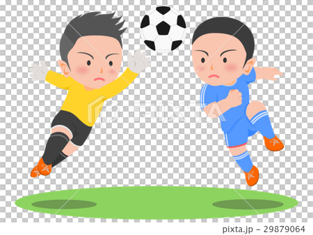 サッカー 競り合いのイラスト素材