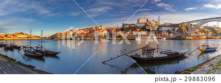 Rabelo boats on the Douro river, Porto, Portugal. 29883096
