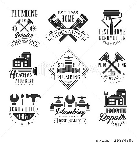 Plumbing And Repairing Service Black And White Plumbing And Repairing Service Black And White 29884886