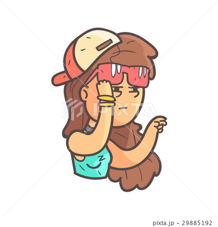 Holding The Grudge Girl In Cap, Choker And Blue 29885192