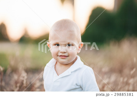 Happy little boy outside 29885381