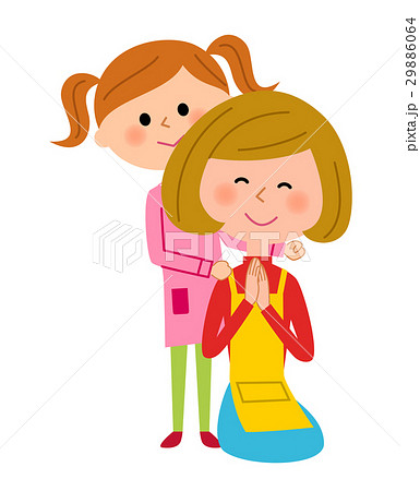 肩たたきをする女の子 29886064